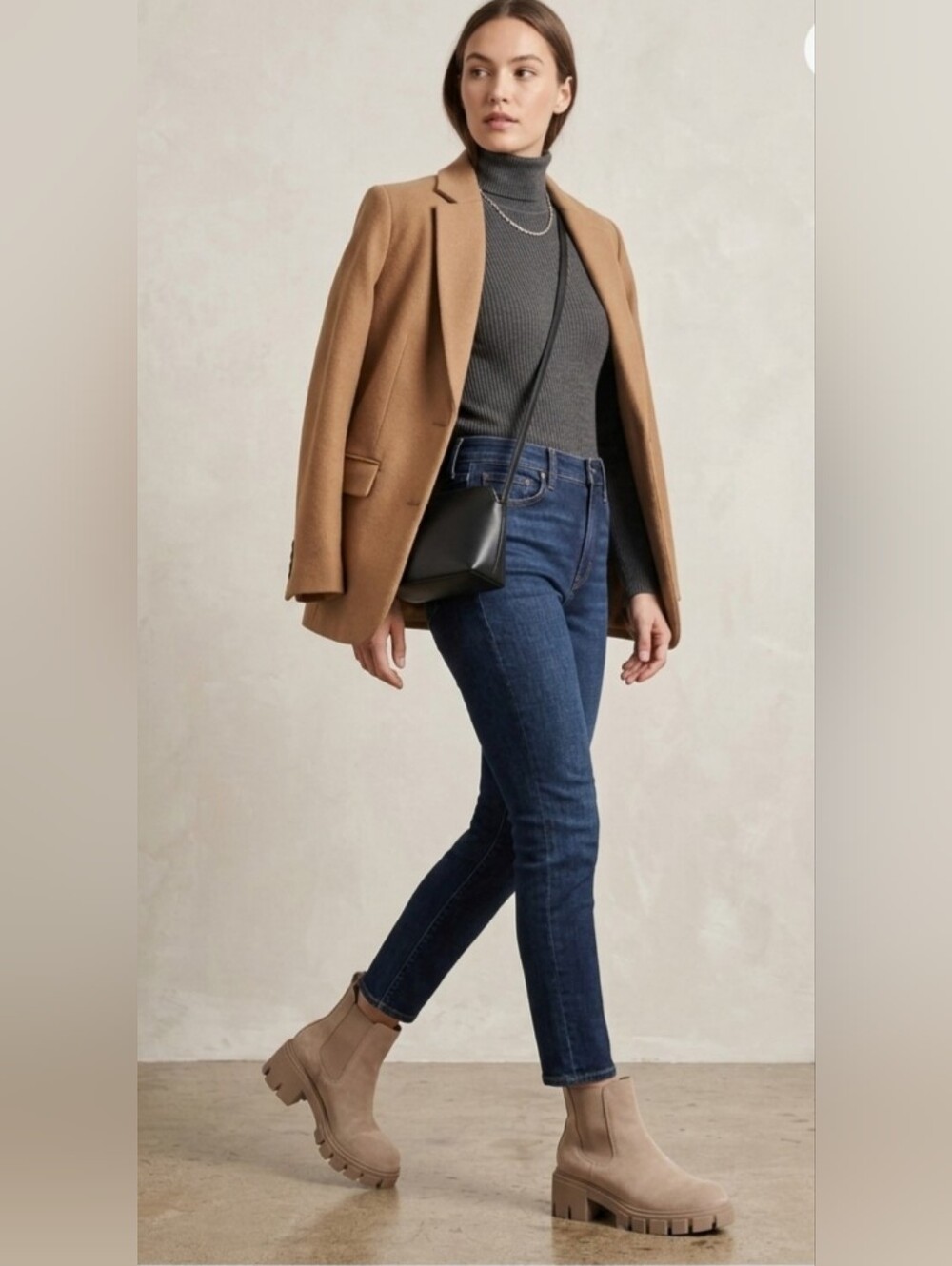 MIA Chunky Ankle Boot in Taupe
